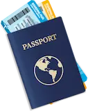 Passeport et cartes d'embarquement